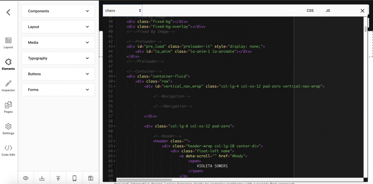 html source code editor with live preview